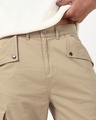 Shop Men's Dusty Beige Straight Fit Cargo Pants