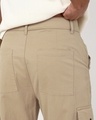 Shop Men's Dusty Beige Straight Fit Cargo Pants