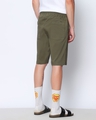 Shop Men's Olive Over Dyed Shorts-Full