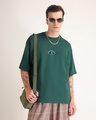 Shop Men's Emerald Green Eyes Chico Puff Printed Oversized T-shirt-Full