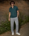 Shop Men's Emerald Green Textured Polo T-shirt-Full