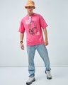 Shop Men's Fandango Pink Bass & Beat Graphic Printed Oversized T-shirt