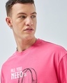 Shop Men's Fandango Pink Bass & Beat Graphic Printed Oversized T-shirt