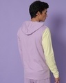 Shop Men's Feel Good Lilac Color Block Hoodie T-shirt-Design