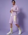 Shop Men's Feel Good Lilac Color Block Hoodie T-shirt-Full
