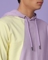 Shop Men's Feel Good Lilac Color Block Hoodie T-shirt