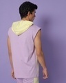 Shop Men's Feel Good Lilac Color Block Oversized Hoodie Vest-Design