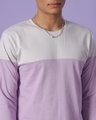 Shop Men's Purple Color Block T-shirt