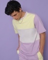 Shop Men's Feel Good Lilac Colorblock Half Sleeve T-shirt-Front