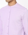 Shop Men's Feel Good Lilac Mandarin Collar Shirt