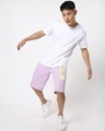 Shop Men's Lilac Panel Shorts-Full
