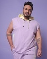 Shop Men's Feel Good Lilac Plus Size Color Block Hoodie Vest-Front