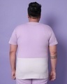 Shop Men's Feel Good Lilac Plus Size Color Block T-shirt-Design
