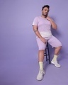 Shop Men's Feel Good Lilac Plus Size Color Block T-shirt-Full