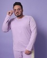 Shop Men's Lilac Feel Good Color Block Plus Size T-shirt-Front