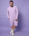 Shop Men's Lilac Feel Good Color Block Plus Size T-shirt-Full