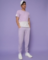 Shop Men's Feel Good Lilac Zip Color Block T-shirt-Full