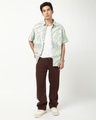 Shop Men's Fern Green All Over Printed Oversized Shirt-Full