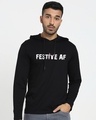 Shop Men's Festive AF Printed Full Sleeve Hoodie T-shirt-Front