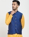 Shop Men's Blue Nehru Jacket-Front