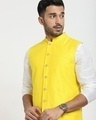 Shop Men's Yellow Nehru Jacket-Front
