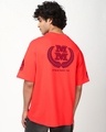 Shop Men's Fiesta Red Mickey Graphic Printed Oversized T-shirt-Full
