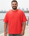 Shop Men's Fiesta Red Oversized Plus Size T-shirt-Front