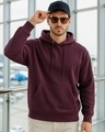 Shop Men's Fig Brown Oversized Hoodies-Front