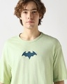 Shop Men's Fog Green Batman & Nightwing Graphic Printed Oversized T-shirt