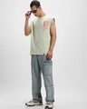 Shop Men's Fog Green Cyber Samurai Graphic Printed Boxy Fit Vest-Full