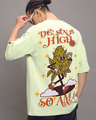 Shop Men's Fog Green High Sun Graphic Printed Oversized T-shirt-Front