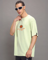 Shop Men's Fog Green High Sun Graphic Printed Oversized T-shirt-Full