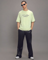 Shop Men's Fog Green Justrolling Graphic Printed Oversized T-shirt