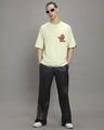 Shop Men's Fog Green Log Off Graphic Printed Oversized T-shirt