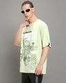 Shop Men's Fog Green Naruto Graphic Printed Oversized T-shirt-Full