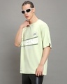 Shop Men's Fog Green Snacc Graphic Printed Oversized T-shirt-Full