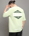 Shop Men's Fog Green Snacc Graphic Printed Oversized T-shirt