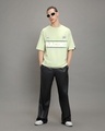 Shop Men's Fog Green Snacc Graphic Printed Oversized T-shirt