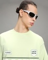 Shop Men's Fog Green Snacc Graphic Printed Oversized T-shirt