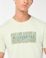 Shop Men's Fog Green Wilderness Graphic Printed T-shirt