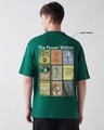 Shop Men's Forest Green Faith Fear Graphic Printed Oversized T-shirt-Full