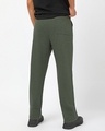 Shop Men's Forest Grey Melange Vengeance Typography Oversized Track Pants-Design