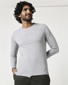 Shop Men's Full Sleeve Melange Cut & Sew T-Shirt-Front