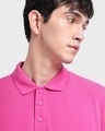 Shop Men's Fushia Pink Polo T-shirt