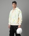 Shop Men's Gardenia All Over Printed Oversized Hoodies-Full