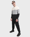 Shop Men's Gardenia & Grey Color Block Sweater-Full