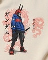 Shop Men's Gardenia Cyber Samurai Graphic Printed Oversized Hoodies