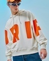 Shop Men's Gardenia Drip Typography Oversized Hoodies-Front