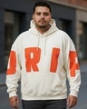 Shop Men's Gardenia Drip Typography Oversized Plus Size Hoodies-Front