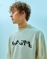 Shop Men's Gardenia Imagine Typography Oversized Sweater